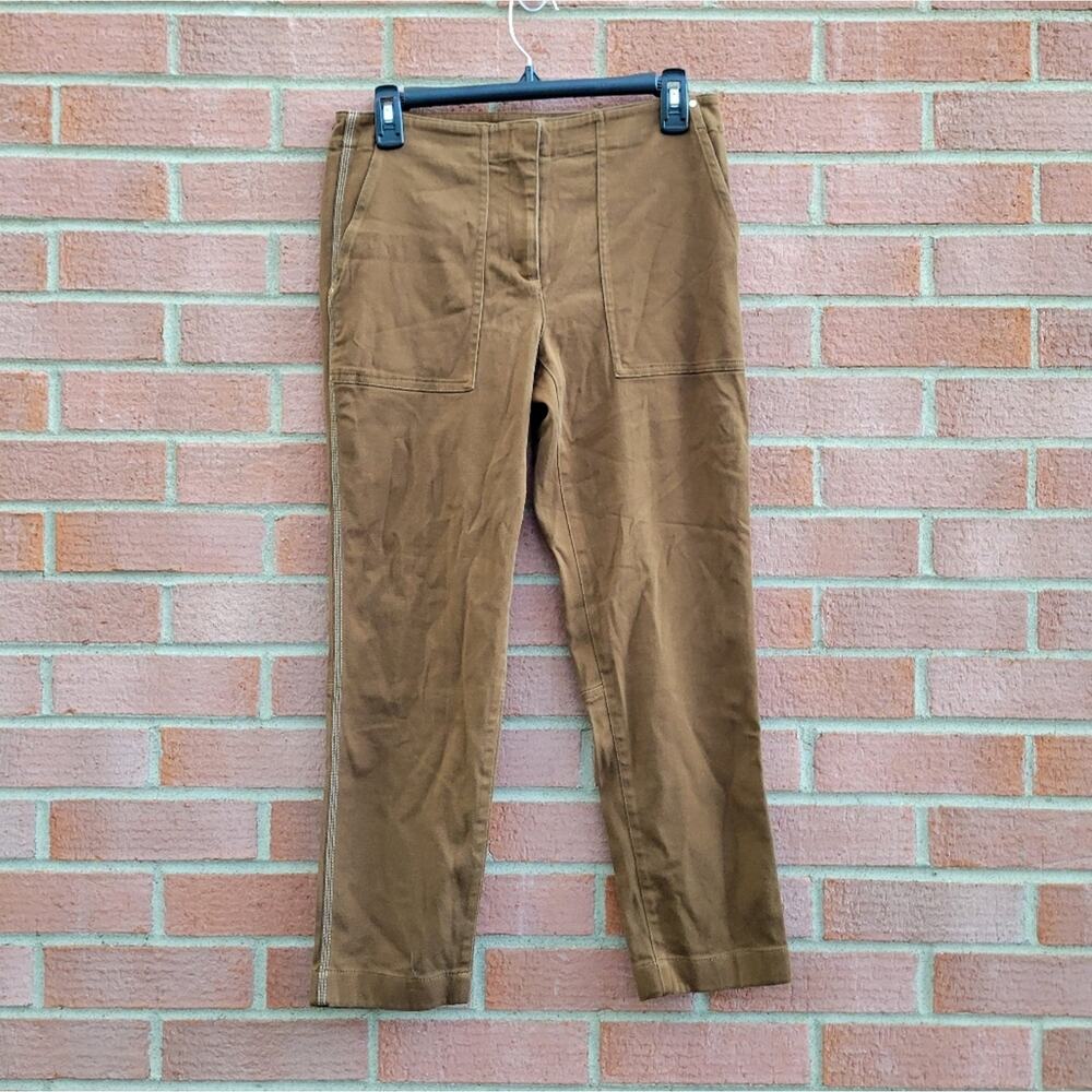 Theory Treeca Pant In Cotton Twill In Cedar Size 4 - image 2